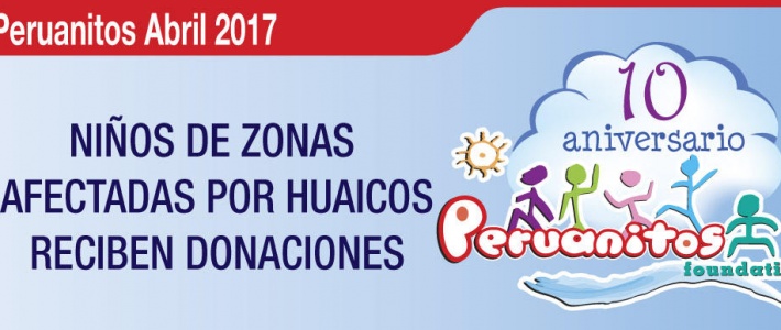 NIÑOS DE ZONAS AFECTADAS POR HUAICOS RECIBEN DONACIONES